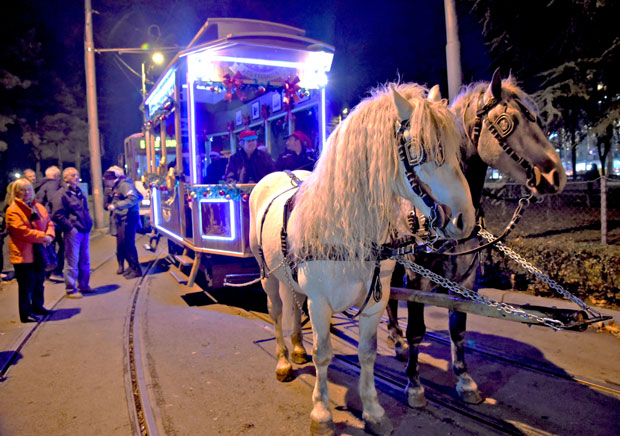 Коњи вукли трамвај Булеваром